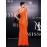 [Elegant Sequin Mermaid Gown] Elegant One-Shoulder Sequin Mermaid Gown for Women - Backless, Glittery Orange Dress with Ruched Detail, Perfect for Formal Events and Parties, Formal Event Attire|Sequin Embellished|Ruched Detailing
