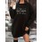 Women'S Casual White Letter Print Sweater Dress - Long Sleeve, Crew Neck, Loose Fit, Machine Washable, Perfect for Fall/Winter, Cozy Pullover Style, Casual Winter Wear | Relaxed Fit Dress | Machine Washable Fabric, Cute Sweaters