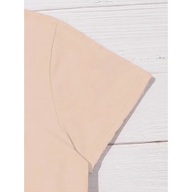 Women's Casual Short Sleeve T-Shirt - Vibrant Yellow Spanish Letter Print with Lighthouse & Wave Design, Inspirational 