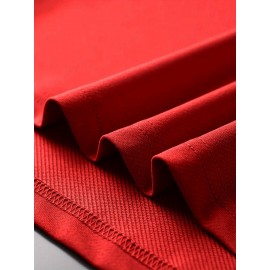 Stitch Graphic Print T-Shirt - Casual & Comfortable Crew Neck with Double Shoulder Straps, Breathable Summer Essential, Red with Blue Stitch Design, Perfect for Parties & Casual Attire, Casual Summer Top | Playful Print Tee | Comfortable Fit