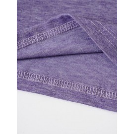 Casual Vintage Loose Round-Neck Short-Sleeve T-Shirt with a Simple English Letter Print Design.