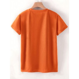 3pcs Floral Print Women'S Casual T-Shirt Set - Black, Red, Beige with Daisy & Sun Design, Short Sleeve, Round Neck, Perfect for Summer, Beach, and Sporty Style, Beach Wear | Floral Print Tee | Comfortable Fit, Ladies T Shirts