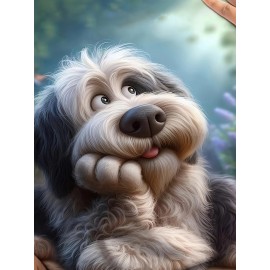 A cute dog-printed T-shirt for plus-size ladies, an elegant round-neck short-sleeved top with a cute cartoon dog design, and soft fabric, is very suitable for casual wear