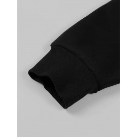 Women's Plus Size Hooded Zipper Jacket - 3-Panel Cartoon Cat Print with Pink Bows, 100% Polyester Machine-Washable Spring/Fall Casual Outerwear, Gift for Fans, Fall Fashion, Playful Design, Comfortable Fit, Cozy Outerwear, Fashion Lovers