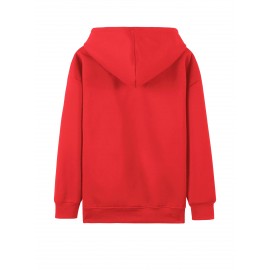Women's Plus Size Hoodie - Lightweight Stretchy Pullover Sweatshirt, Machine Washable Everyday Lounge & Athletic Wear - Ideal Gift for Women (Red/Other Colors Available), Cute Hoodies, Casual Sportswear, Comfortable Fit