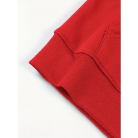 Women's Plus Size Hoodie - Lightweight Stretchy Pullover Sweatshirt, Machine Washable Everyday Lounge & Athletic Wear - Ideal Gift for Women (Red/Other Colors Available), Cute Hoodies, Casual Sportswear, Comfortable Fit