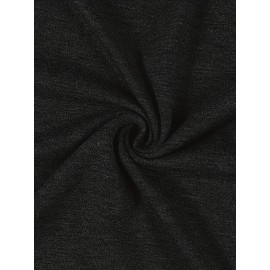 Women's Casual Short Sleeve T-Shirt - Black Relaxed Fit Round Neck with Colorful Geometric Print & Humorous Slogan, Machine Washable Summer Top for Casual Attire, Ladies T Shirts, Comfortable Tee