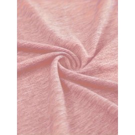 Women'S Casual V-Neck T-Shirt with Alphabet Print, Polyester 60%, Rayon 35%, Spandex 5%, Medium Stretch Knit Fabric, Regular Length, for Spring/Summer/Fall - 180g/m²