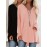 Plus Size - 2pcs Women'S Casual Long Sleeve V-Neck T-Shirts, Solid Color Asymmetrical Hem, Medium Stretch, Relaxed Fit, Plus Size, Fall Fashion Top Tee, Ladies T Shirts